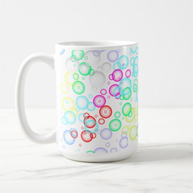 bubble pattern 02.b White BG Coffee Mug (Left)