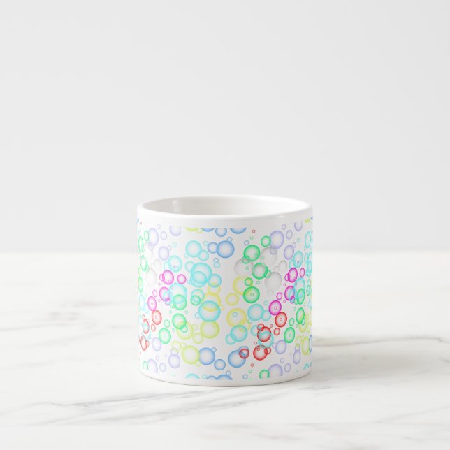 bubble pattern 02.b White BG Espresso Cup (Front)