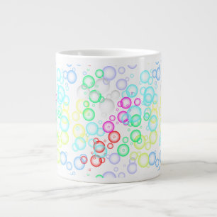 bubble pattern 02.b White BG Large Coffee Mug