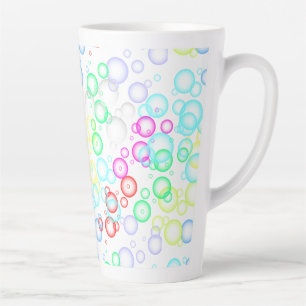 bubble pattern 02.b White BG Latte Mug