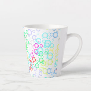 bubble pattern 02.b White BG Latte Mug