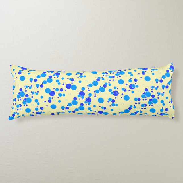 Bubble pattern C01.blue LYellow BG Body Cushion (Front)