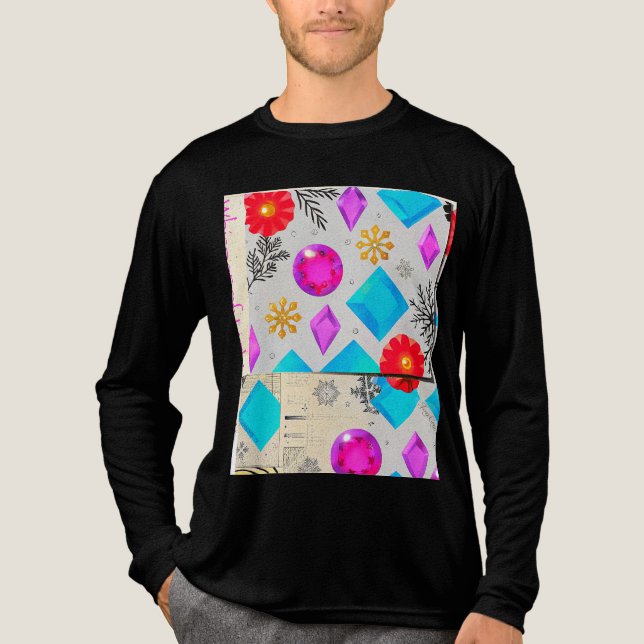 Bubble Pattern Harmony – Long Sleeve Art Shirt (Front)