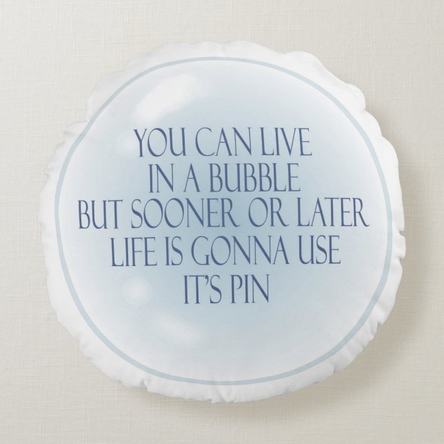 bubble round throw pillow (Front)