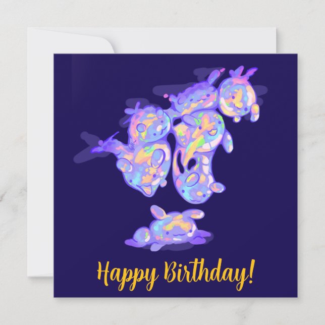 Bubble samples happy birthday card (Front)