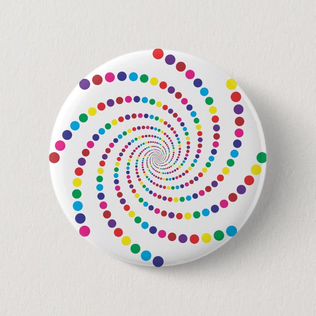 bubble spiral 6 cm round badge (Front)