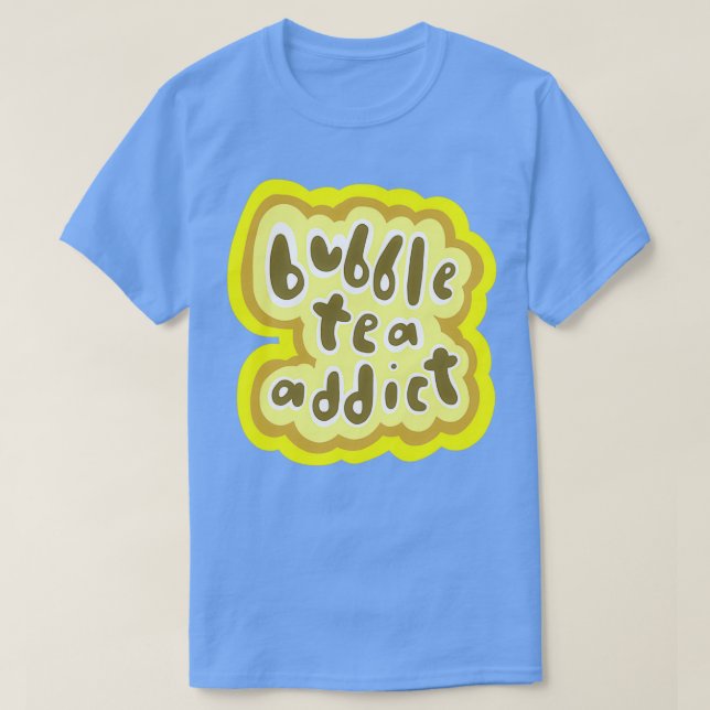 Bubble Tea Addict Yellow Version T-Shirt (Design Front)
