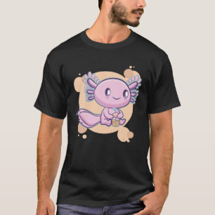 Bubble Tea Axolotl Boba Milk Kawaii Anime Pastel G T-Shirt