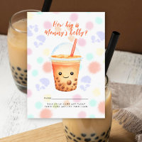 Bubble Tea Baby shower How big is mummy's belly 
