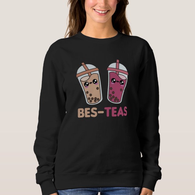Bubble Tea Best Friends Party Partner Boba Sweatshirt (Front)