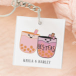 Bubble Tea Boba Best Friend Key Ring<br><div class="desc">This adorable bubble tea best friend design is sure to bring joy to your besties face! Find matching gifts in my shop!</div>