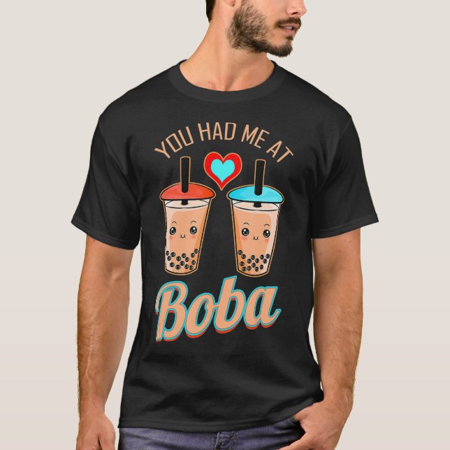 Bubble Tea Boba  Cute Kawaii Bubble Tea  T-Shirt (Front)