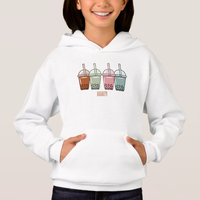 Bubble tea cartoon illustration  (Front)