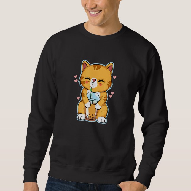 Bubble Tea Cat Sweatshirt (Front)