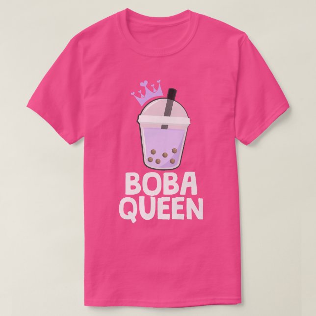 Bubble Tea Crown Boba Queen Tea Cult Drink Premium T-Shirt (Design Front)
