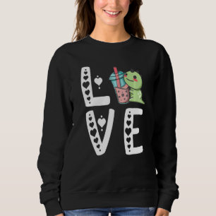 Bubble Tea Dinosaurs Cute Boba Tea Dino Sweet Drin Sweatshirt