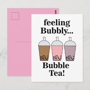 Bubble Tea Drink Funny  Postcard