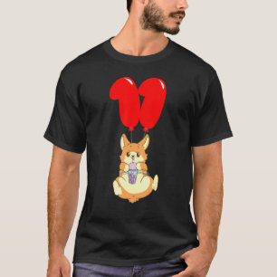Bubble Tea Hamster 11th Birthday Kids Balloon Pa T-Shirt