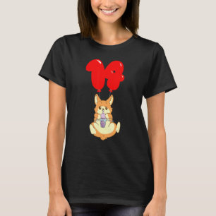 Bubble Tea Hamster 14th Birthday Kids Balloon Pa T-Shirt