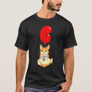 Bubble Tea Hamster 6th Birthday Kids Balloon P T-Shirt