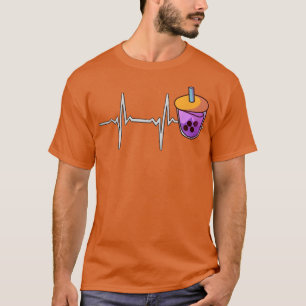 Bubble Tea Heartbeat Tapioca Milk Kawaii Boba Tea T-Shirt