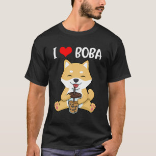 Bubble Tea Hoodie Men Kawaii Shiba Inu Gift Women T-Shirt