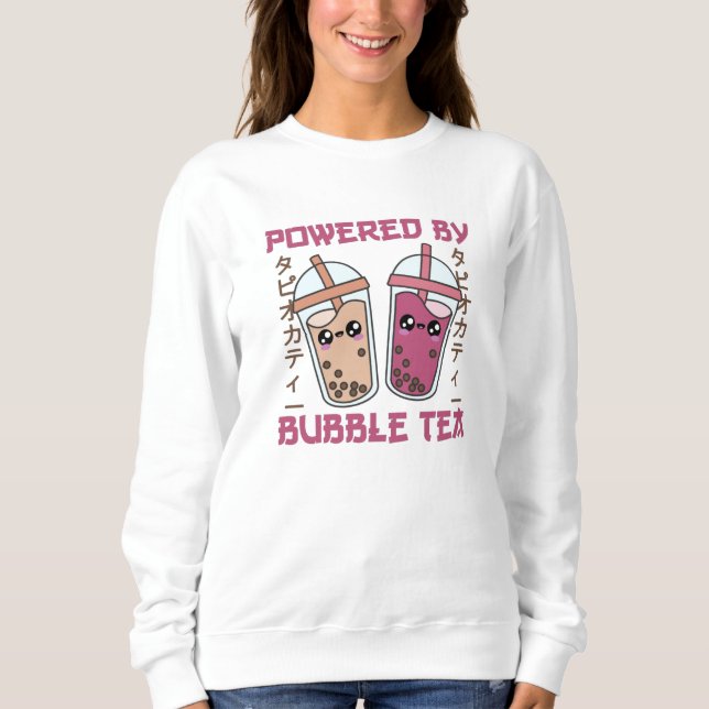 Bubble Tea Japanese Retro 90s Kawaii Sweatshirt (Front)
