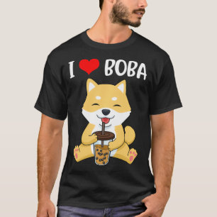 Bubble Tea  Men Kawaii Shiba Inu Gift Women Boba T T-Shirt