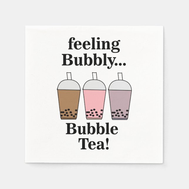 Bubble Tea Party Napkin (Front)