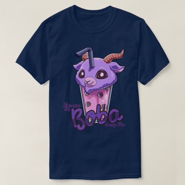 Bubble Tea Pastel Goth Nu Goth - Kawaii Bubble Tea T-Shirt (Design Front)