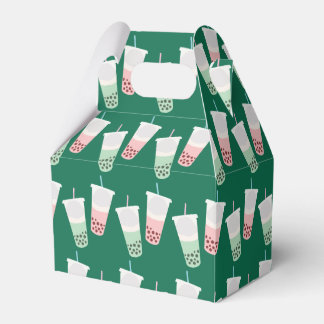 Bubble Tea Pattern Favour Box