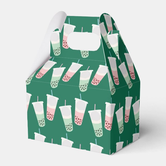 Bubble Tea Pattern Favour Box (Front Side)