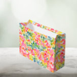 Bubble Tea Rainbow Pink Orange Green Cute Large Gift Bag<br><div class="desc">Brilliant and Bright,  eye-catching and feminine watercolor circle themed paper featuring a pattern inspired by the delightful world of bubble tea,  incorporating warm and vibrant colours of green,  orange,  pink,  yellow,  and blue</div>