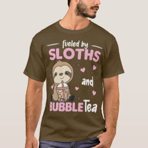 Bubble Tea Sloth With Chocolate Tea Cute Sloths Pr T-Shirt