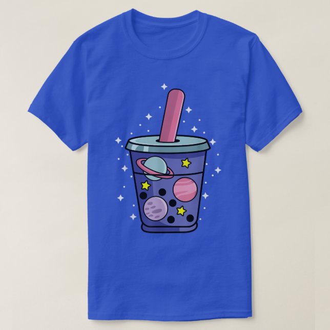 Bubble Tea Space Boba Tea Lover  T-Shirt (Design Front)