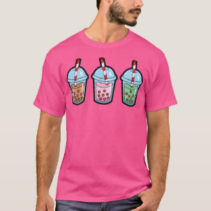 Bubble Tea Sticker Pack Pattern T-Shirt