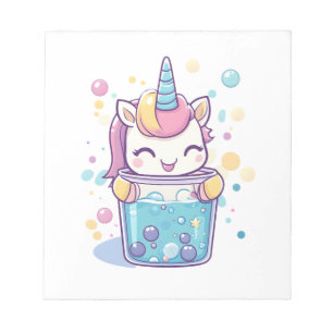 Bubble Tea Unicorn (1) Notepad
