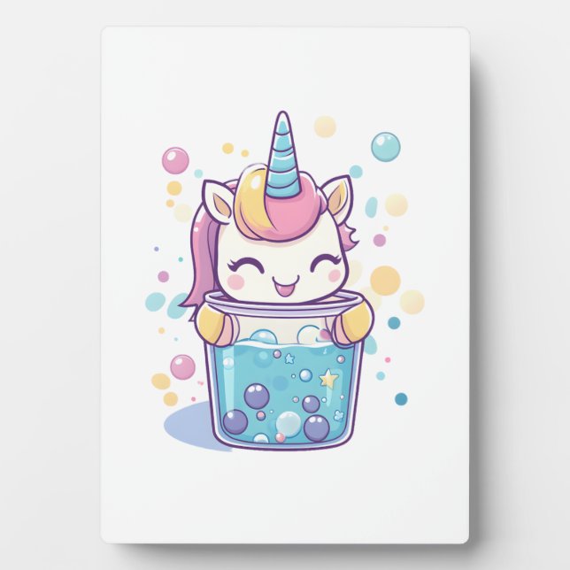 Bubble Tea Unicorn (1) Plaque (Front)