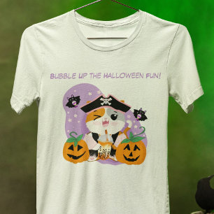 Bubble Tea with Pirate Kawaii Cat Halloween Fun T-Shirt