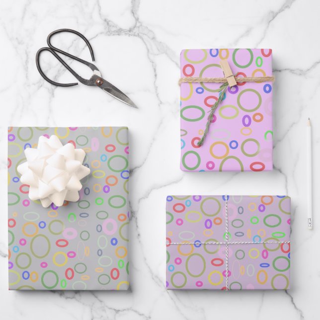 bubble trouble fun  wrapping paper sheet (Front)