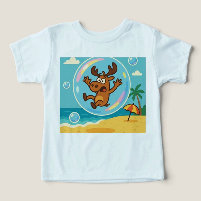 Bubble Trouble – Silly Summer Tee for Kids (Design Front)