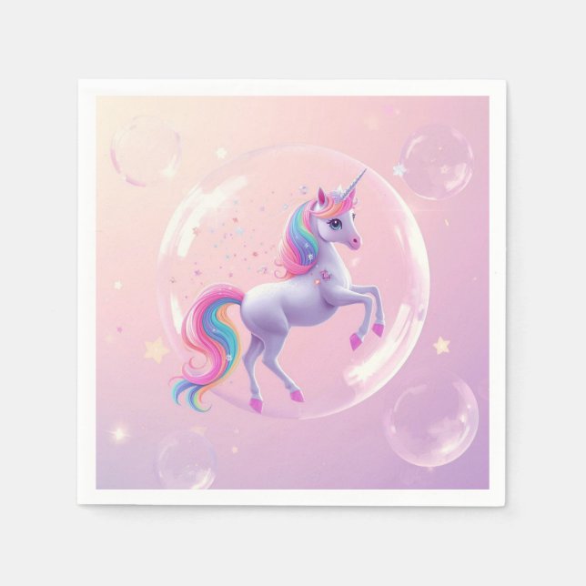 Bubble Unicorn Napkin (Front)