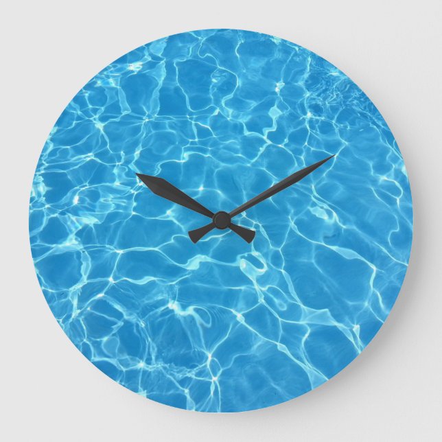 Bubble Water Reflections Texture Large Clock (Front)