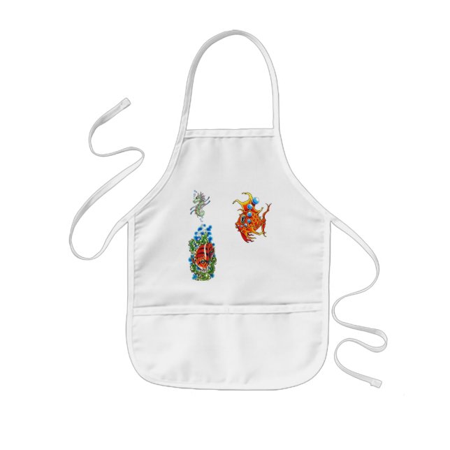 bubblefish seahorse Kid's apron (Front)