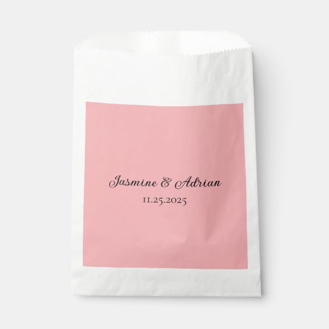 Bubblegum Blush Wedding Favour Bags (Front)