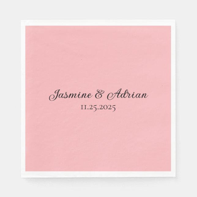 Bubblegum Blush Wedding Napkin (Front)