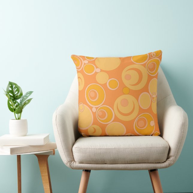 Bubblegum Bubbles Everywhere Orange  Cushion (Chair)