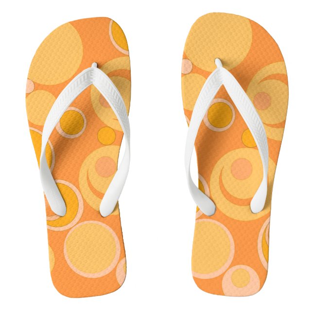 Bubblegum Bubbles Everywhere Orange  Jandals (Footbed)