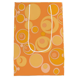 Bubblegum Bubbles Everywhere Orange  Medium Gift Bag