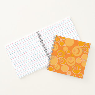Bubblegum Bubbles Everywhere Orange  Notebook